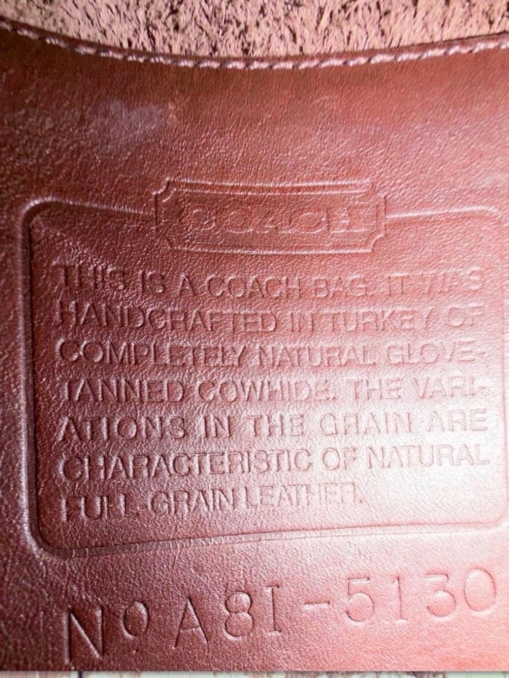 VINTAGE COACH MAHOGANY BROWN MESSENGER STATION BAG 5130 - Picture 16 of 16
